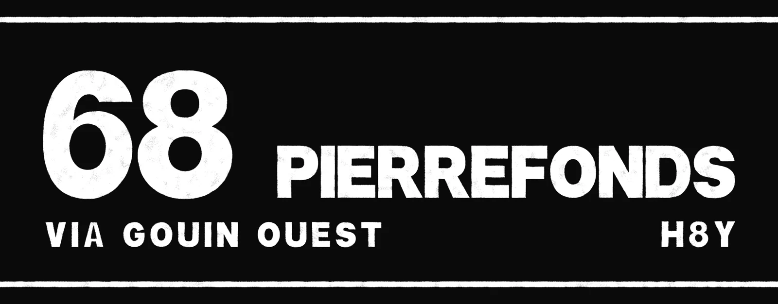 68 Pierrefonds, black print