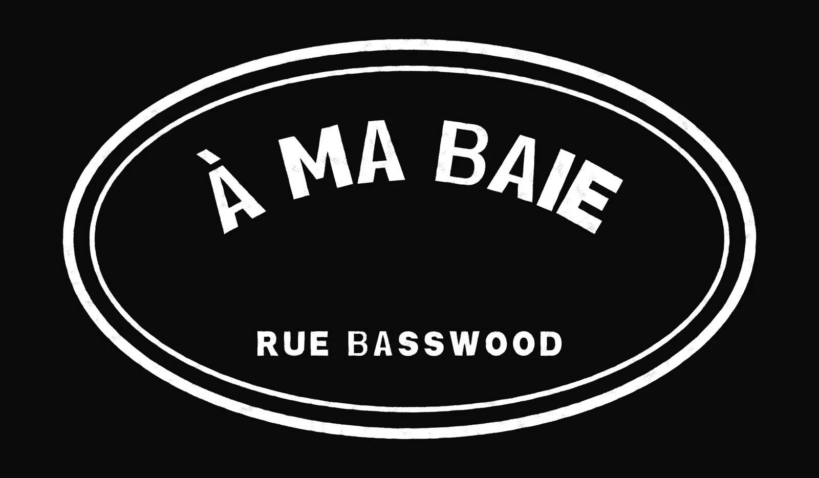 À Ma Baie Badge, black print