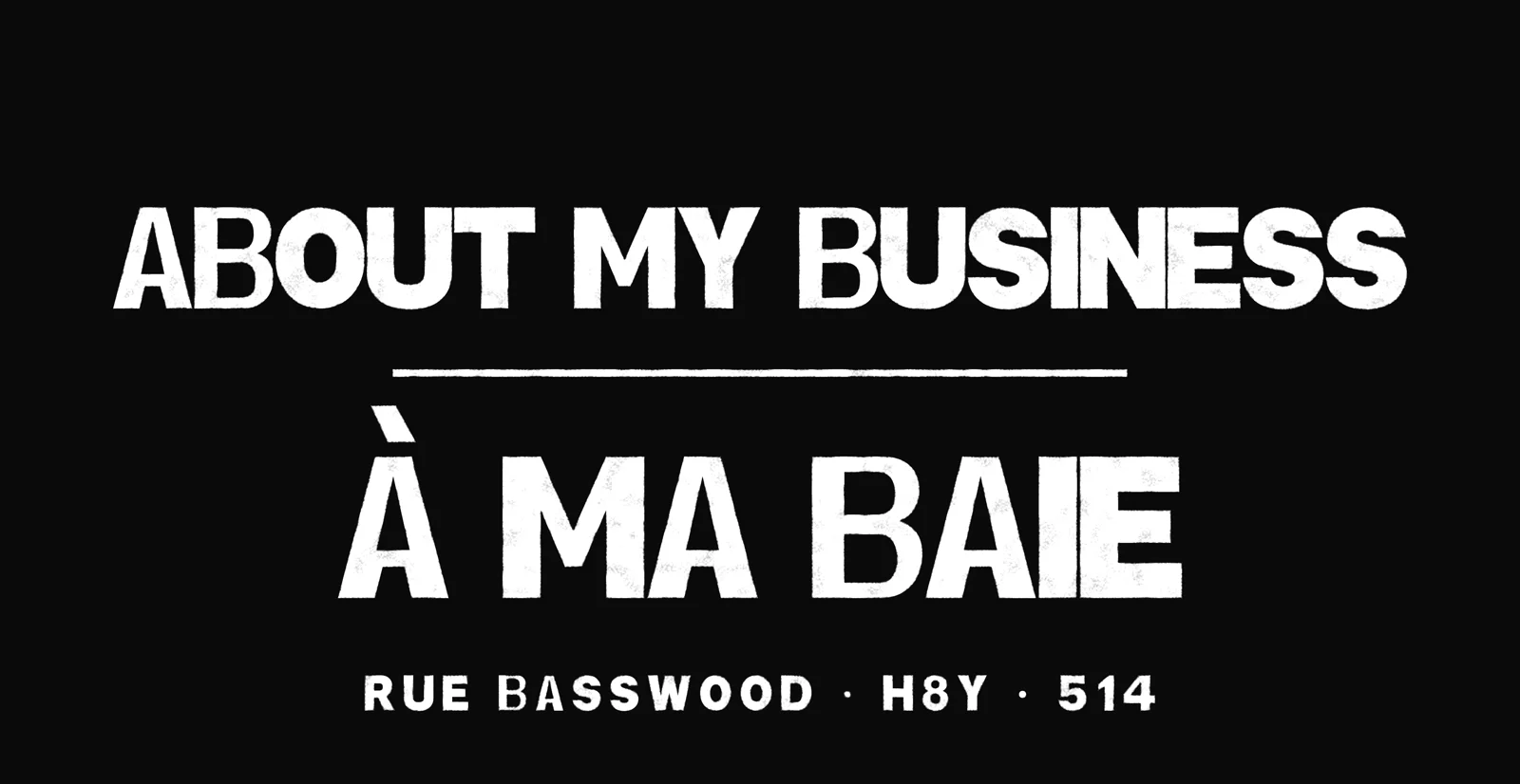 About My Business, black print