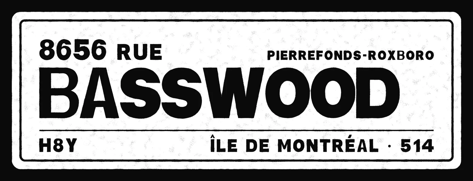 Basswood, black print