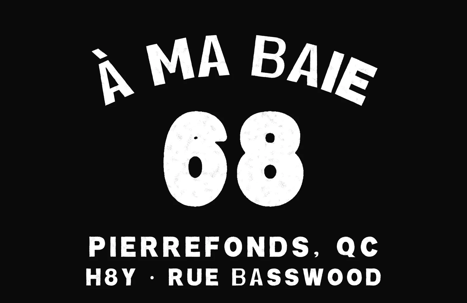 À Ma Baie 68, black print